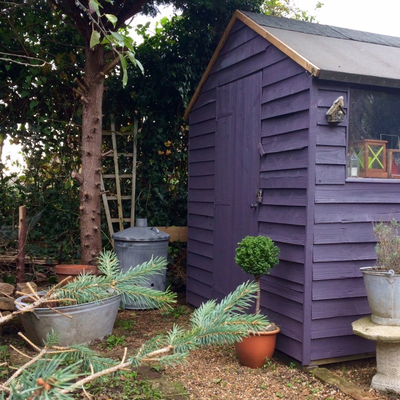 Darker colours make a shed recede