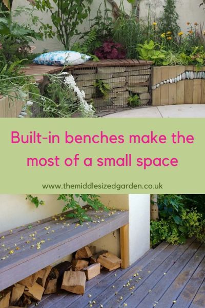 Built in benches save space