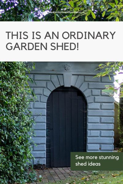 Garden shed with a classical facade