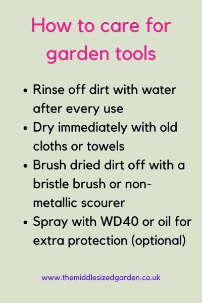 How to maintain garden tools