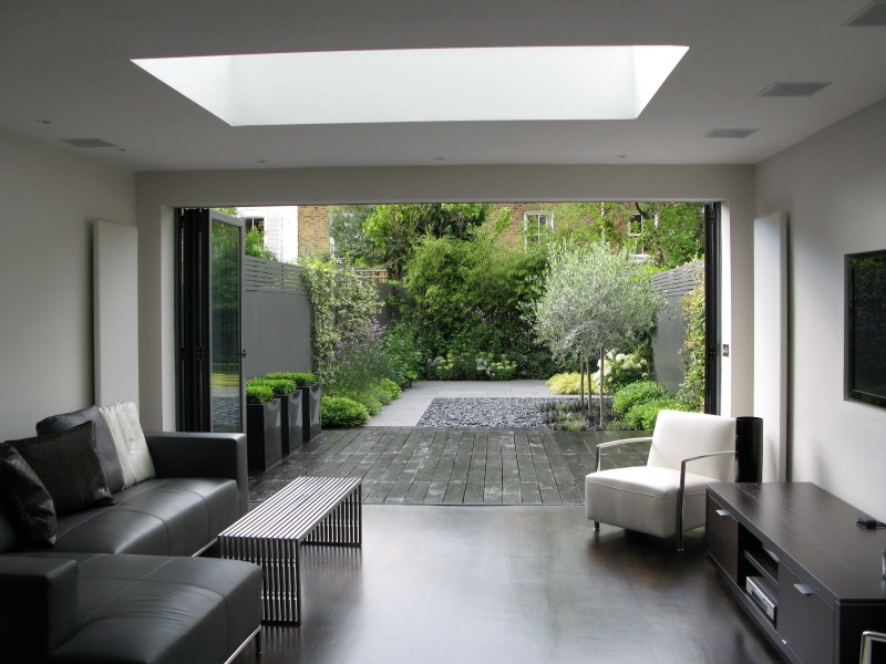 Use co-ordinated flooring inside and outside the house to make the space look larger