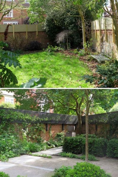 Planting across before and after garden design tips 