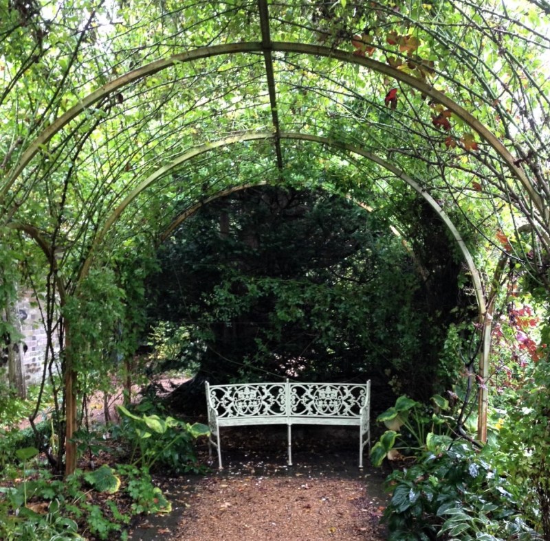 Romantic garden benches