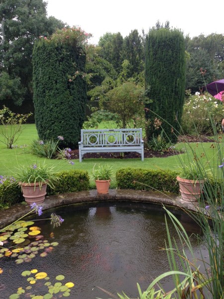 Place a bench beside your pond to enjoy the tranquillity of the water #gardendesign #backyard