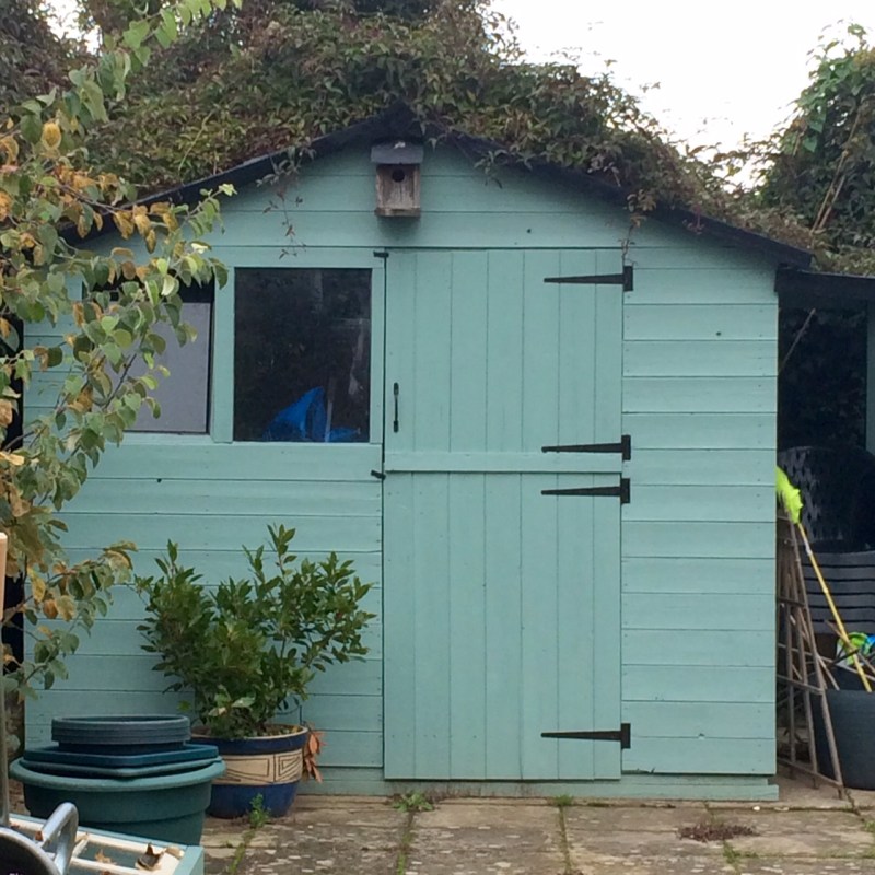 Re-vamp your shed with duck egg blue paint