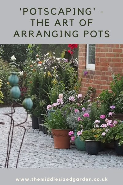 Potscape with garden planters