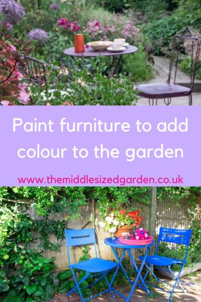 Painted garden furniture