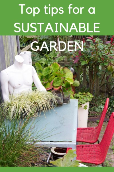 Re-use and recycle garden furniture for a sustainable garden #garden #sustainableliving