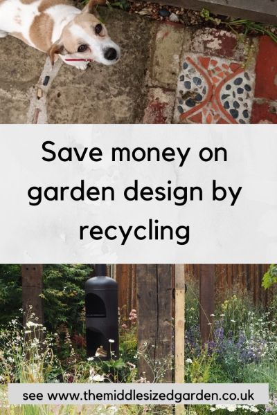 Save money on garden design by recycling or upcycling materials 