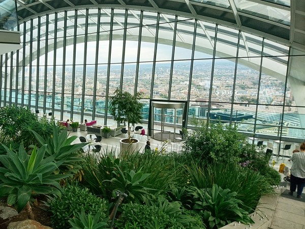 The Sky Garden at London's Walkie Talkie building