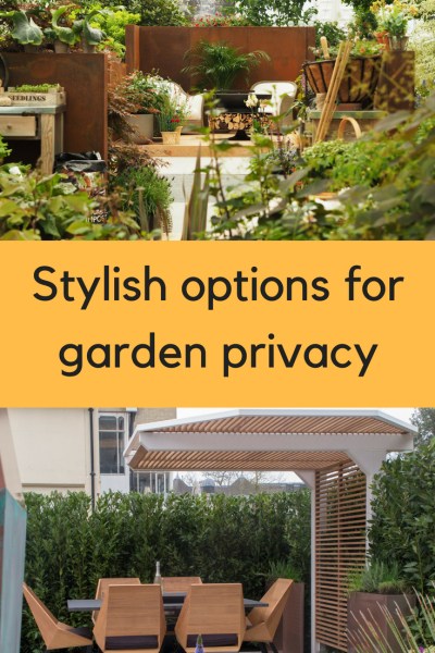 Combine fences, screens, trees and hedges for easy-to-live-with privacy