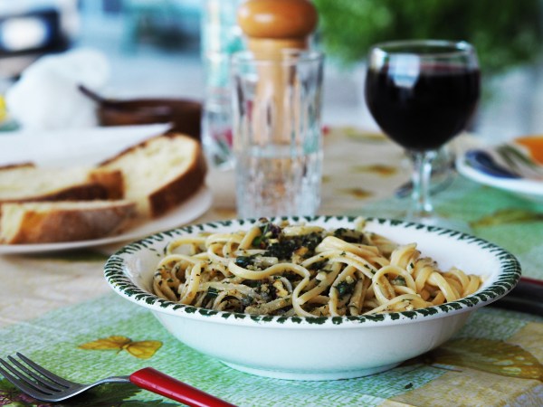 Homegrown basil pesto