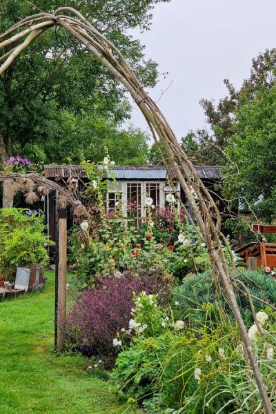 Kathy and Stuart created this rustic cottage garden from a strip of field.