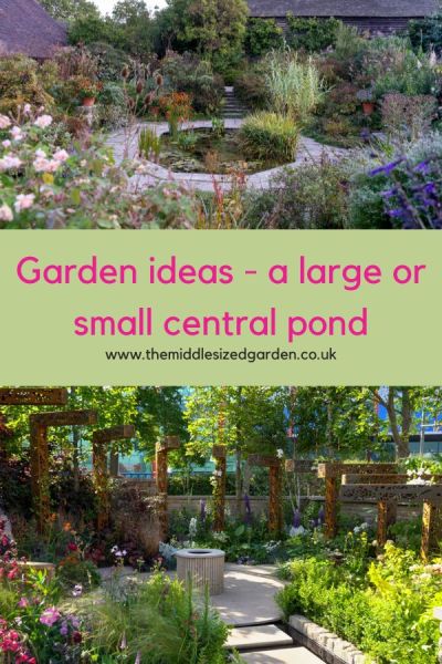 Add a small or large pond to the centre of your garden