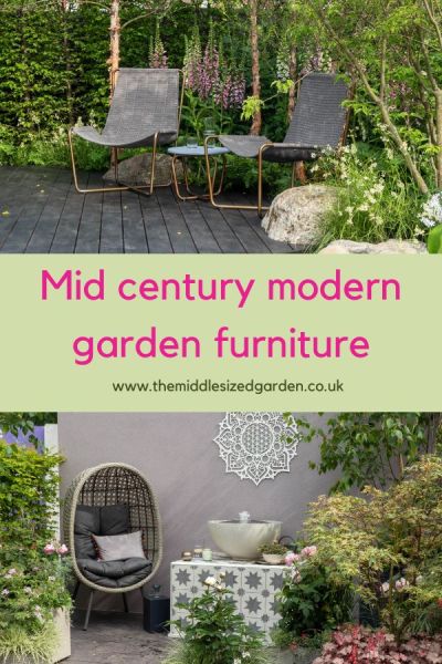 Mid century modern is a fashionable style for gardens today