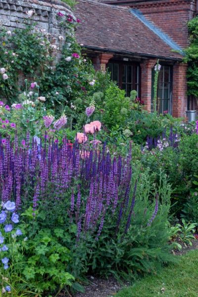 Soft pinks and purples at Doddington Place Gardens in Kent