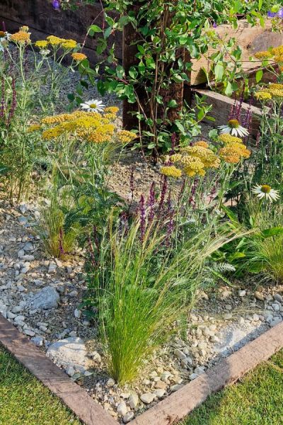 Gravel mulch in the Nurturing Nature in the City Garden by Caroline and Peter Clayton.