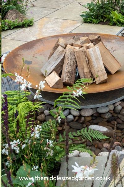 Firepit in pond