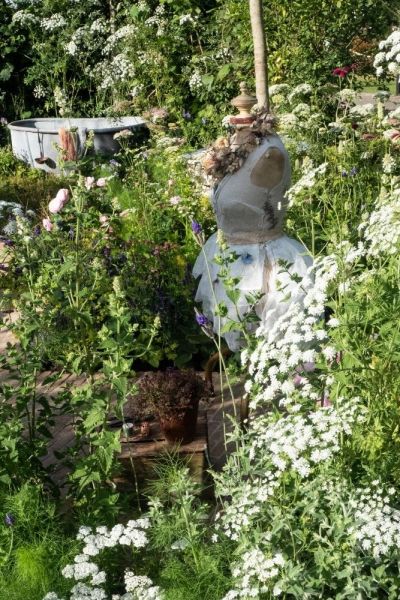 A detail from the award-winning garden design - the Naturecraft Garden at Hampton Court 2019