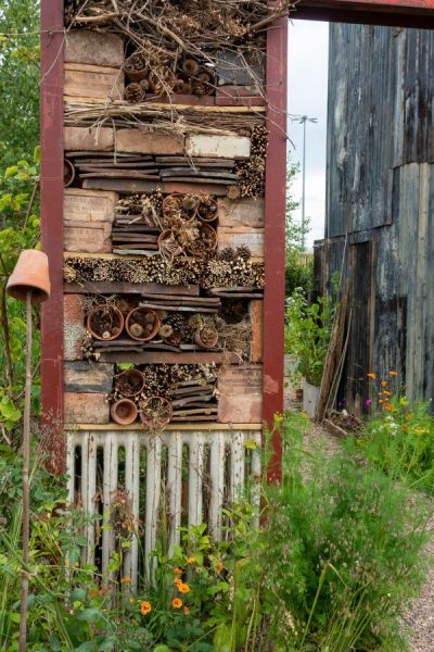 Bug hotel garden screening