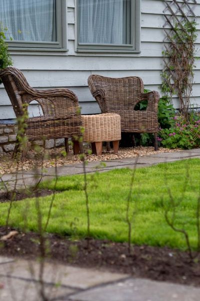 Relaxing seating area at Rose Barn