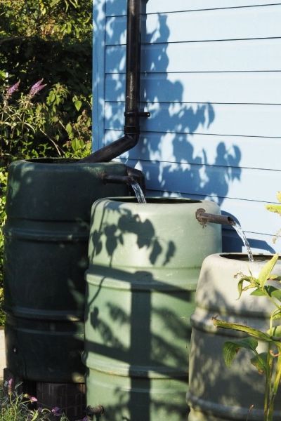 Water butts connected up