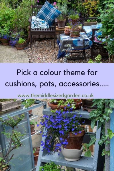 Colour theme pots, accessories and cushions