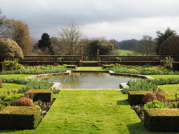 Sunk Garden at Doddington Place in late March