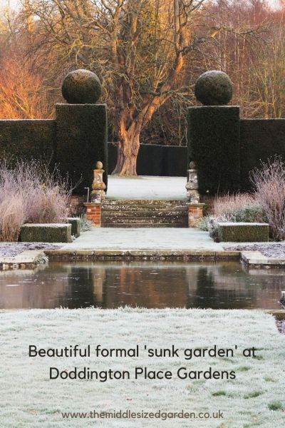 Formal sunk garden at Doddington Place Gardens