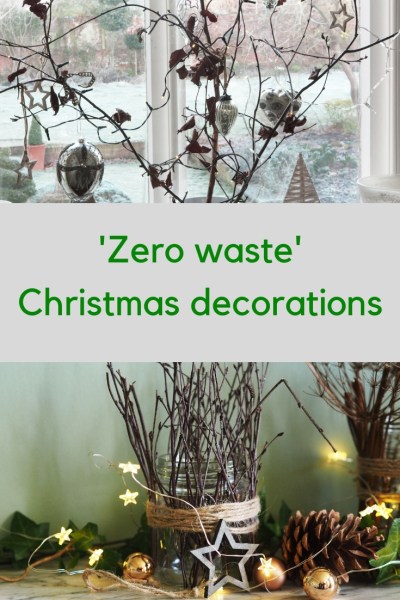 How to make easy 'zero waste' Christmas decorations from garden clippings #eco #Christmas