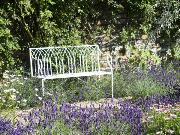 Gothic-style garden bench