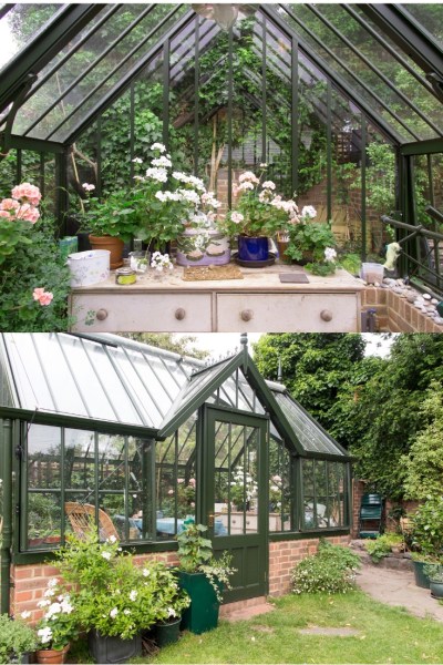 Treat a greenhouse as a major feature or focal point