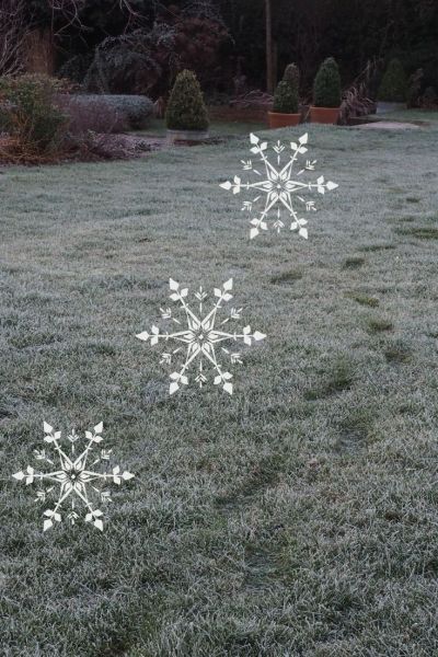 Frosty footsteps on the lawn