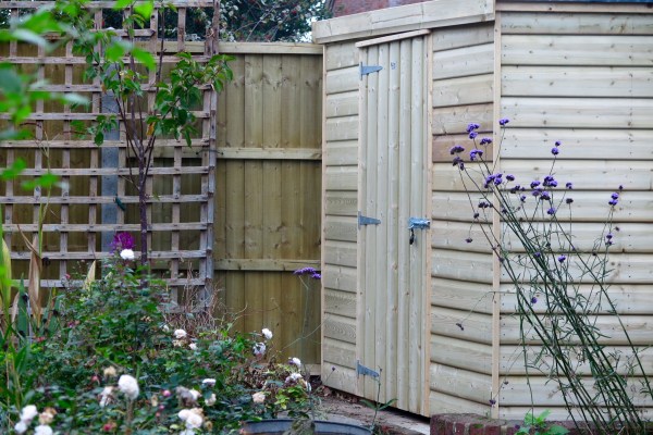 The garden shed before painting