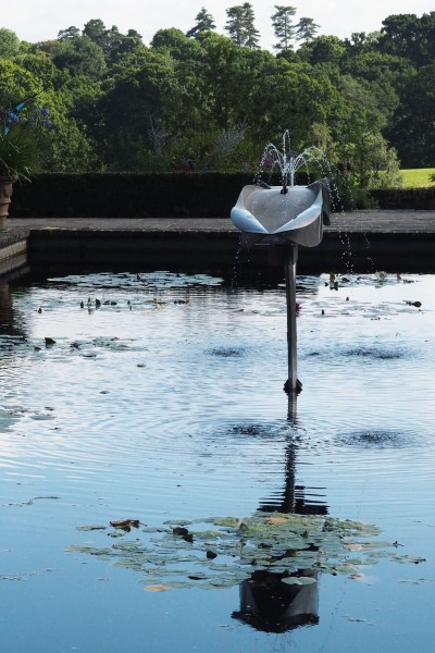 Sculpture and ponds work well together at Borde Hill Gardens in Sussex #gardendesign #backyard