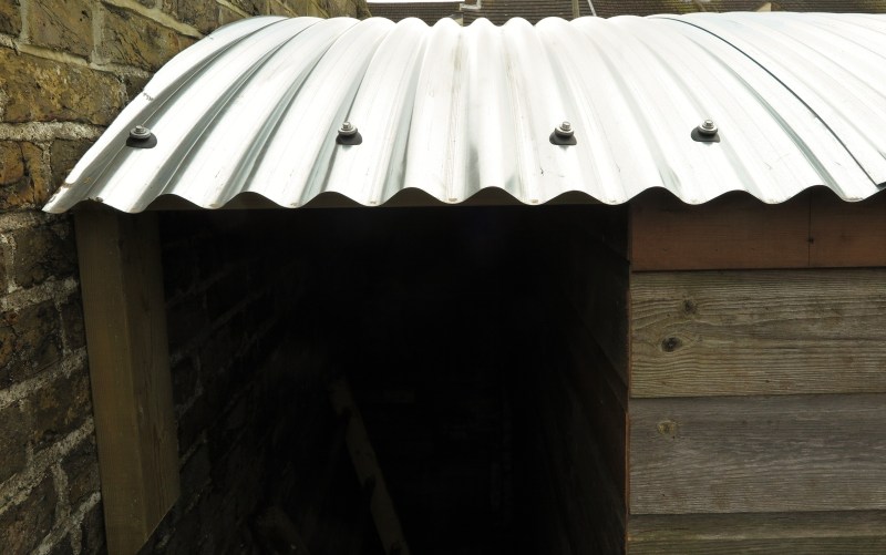 Corrugated iron roof detail