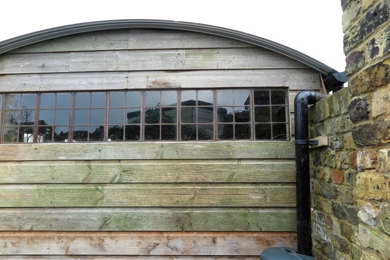 Side view and salvaged window