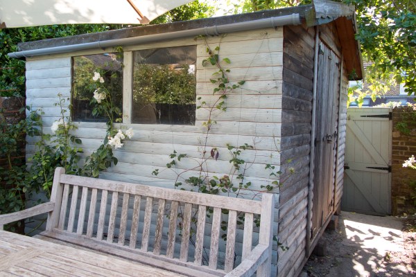 Paint your shed with a single wash for a weathered look