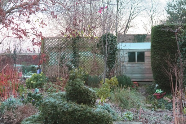 We painted our shed with leftover emulsion.